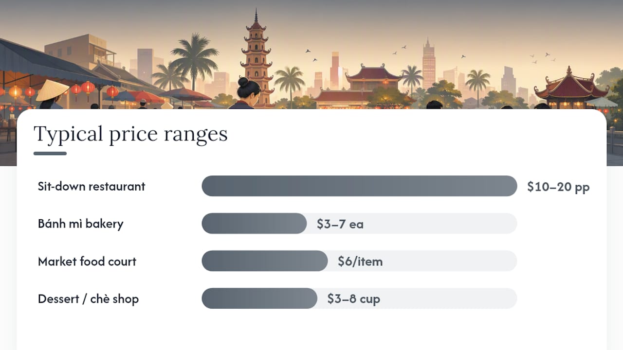 Diagram comparing Little Saigon venue types and offerings