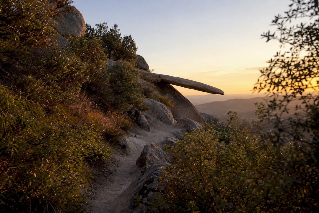 Potato Chip Rock formation at sunrise