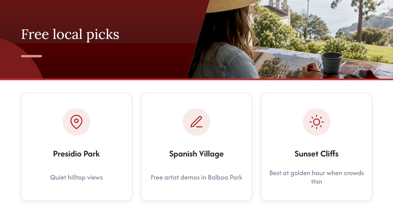 Three free San Diego local picks